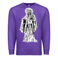 Purple santa muerte blanca Premium Sweatshirt - artisFamous