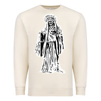 Sandshell santa muerte blanca Premium Sweatshirt - artisFamous