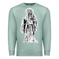 Seafoam santa muerte blanca Premium Sweatshirt - artisFamous
