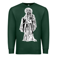 Sports Green santa muerte blanca Premium Sweatshirt - artisFamous