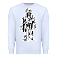 White santa muerte blanca Premium Sweatshirt - artisFamous