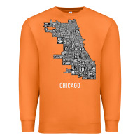 Carrot chicago typography neighborhood map Premium Sweatshirt - artisFamous