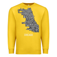 Lemon chicago typography neighborhood map Premium Sweatshirt - artisFamous