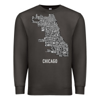 Smoke chicago typography neighborhood map Premium Sweatshirt - artisFamous
