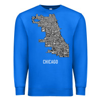 True Royal chicago typography neighborhood map Premium Sweatshirt - artisFamous