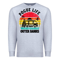 Heather Grey car pogue life outer banks Premium Sweatshirt - artisFamous