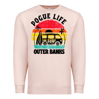Pale Pink car pogue life outer banks Premium Sweatshirt - artisFamous