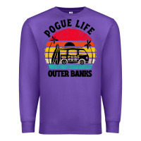 Purple car pogue life outer banks Premium Sweatshirt - artisFamous