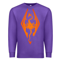 Purple skyrim elder scrolls oblivion Premium Sweatshirt - artisFamous