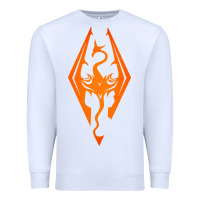White skyrim elder scrolls oblivion Premium Sweatshirt - artisFamous