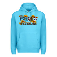 Ocean Blue proud veteran boots and hats Premium Hoodie - Artiststas