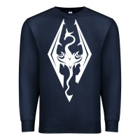 Navy skyrim elder Premium Sweatshirt - artisFamous
