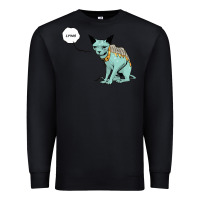Black lying cat Premium Sweatshirt - artisFamous