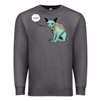 Charcoal Heather lying cat Premium Sweatshirt - artisFamous