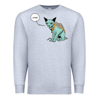 Heather Grey lying cat Premium Sweatshirt - artisFamous