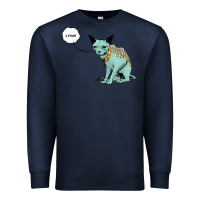 Navy lying cat Premium Sweatshirt - artisFamous