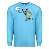 Ocean Blue lying cat Premium Sweatshirt - artisFamous