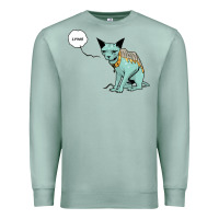 Seafoam lying cat Premium Sweatshirt - artisFamous