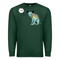 Sports Green lying cat Premium Sweatshirt - artisFamous