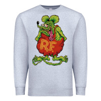 Heather Grey classic rat fink Premium Sweatshirt - artisFamous