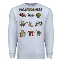 Heather Grey palindromes! Premium Sweatshirt - artisFamous