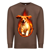 Chestnut Dog In Fire Premium Sweatshirt - artisFamous