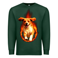 Dog In Fire Premium Sweatshirt | Teevron