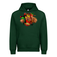 Forest Green Juneteenth sneaker and heel afro woman Urban Hoodie - RanaPortraitStore