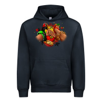 Navy Juneteenth sneaker and heel afro woman Urban Hoodie - RanaPortraitStore