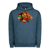 Pigment Midnight Navy Juneteenth sneaker and heel afro woman Urban Hoodie - RanaPortraitStore