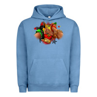 Pigment Pebble Blue Juneteenth sneaker and heel afro woman Urban Hoodie - RanaPortraitStore