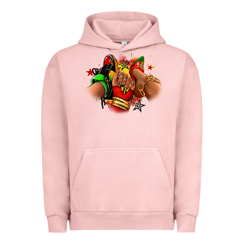 Juneteenth Sneaker And Heel Afro Woman Urban Hoodie by RanaPortraitStore | Teevron