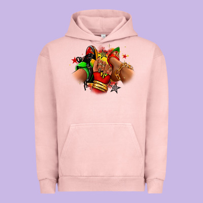 Juneteenth Sneaker And Heel Afro Woman Urban Hoodie Designed By Ranaportraitstore