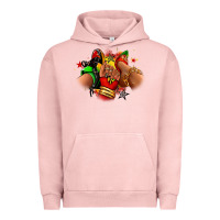 Pigment Salmon Juneteenth sneaker and heel afro woman Urban Hoodie - RanaPortraitStore