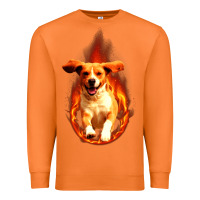 Carrot Dog In Fire Premium Sweatshirt - artisFamous
