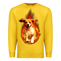 Lemon Dog In Fire Premium Sweatshirt - artisFamous
