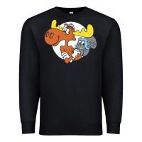 Black Vintage Rocky And Bullwinkle Premium Sweatshirt - artisFamous