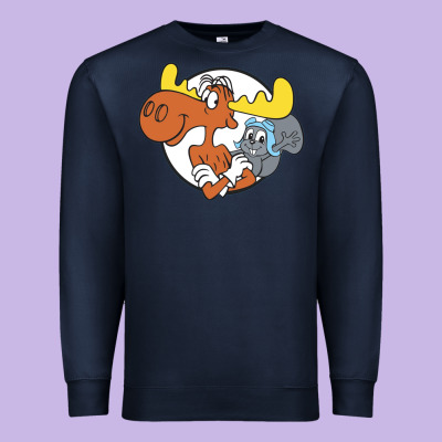 Vintage Rocky And Bullwinkle Premium Sweatshirt Designed By Artisfamous