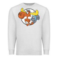 Oatmeal Heather Vintage Rocky And Bullwinkle Premium Sweatshirt - artisFamous