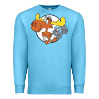Ocean Blue Vintage Rocky And Bullwinkle Premium Sweatshirt - artisFamous