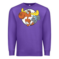 Purple Vintage Rocky And Bullwinkle Premium Sweatshirt - artisFamous