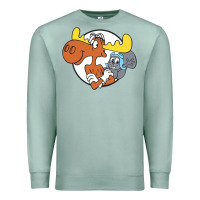 Seafoam Vintage Rocky And Bullwinkle Premium Sweatshirt - artisFamous