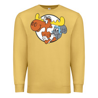 Antique Gold Vintage Rocky And Bullwinkle Premium Sweatshirt - artisFamous
