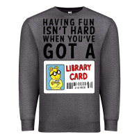 Charcoal Heather arthur library card classic rachelrae09 Premium Sweatshirt - artisFamous