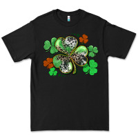 Black St. Patrick's Day shamrock leopard and cowhide Premium Tee - CowGirlArtShop