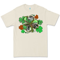 Bone St. Patrick's Day shamrock leopard and cowhide Premium Tee - CowGirlArtShop