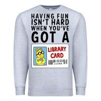Heather Grey arthur library card classic rachelrae09 Premium Sweatshirt - artisFamous