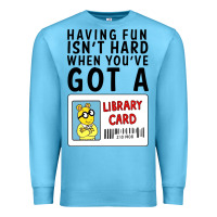 Ocean Blue arthur library card classic rachelrae09 Premium Sweatshirt - artisFamous