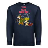 Navy yogi bear & boo boo Premium Sweatshirt - artisFamous