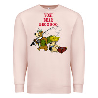 Pale Pink yogi bear & boo boo Premium Sweatshirt - artisFamous